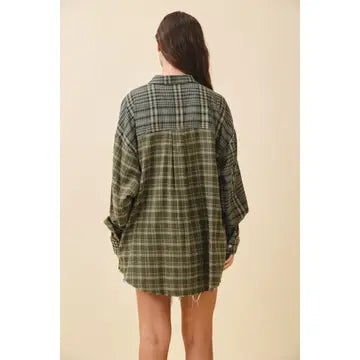 Kambrie Plaid Flannel Shirt | Olive