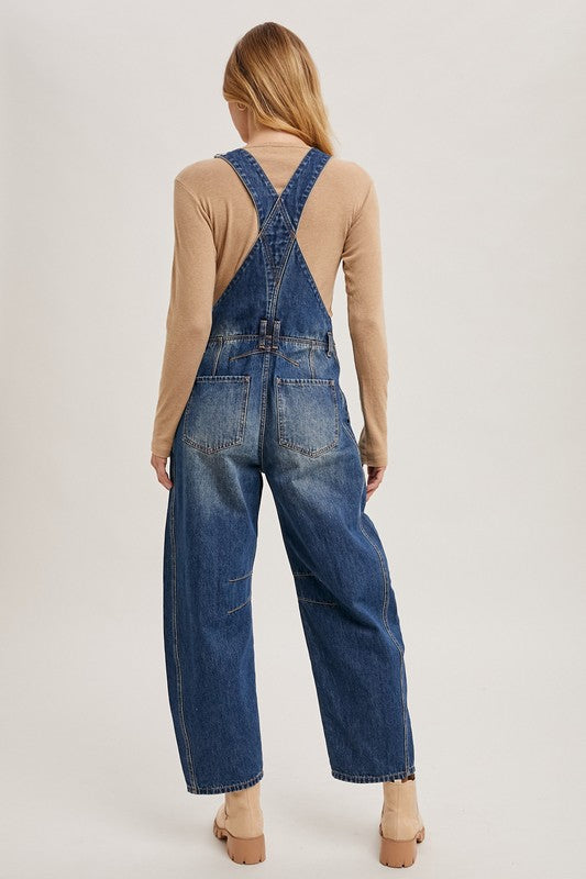 Moxie Barrel Overalls | Dk. Wash