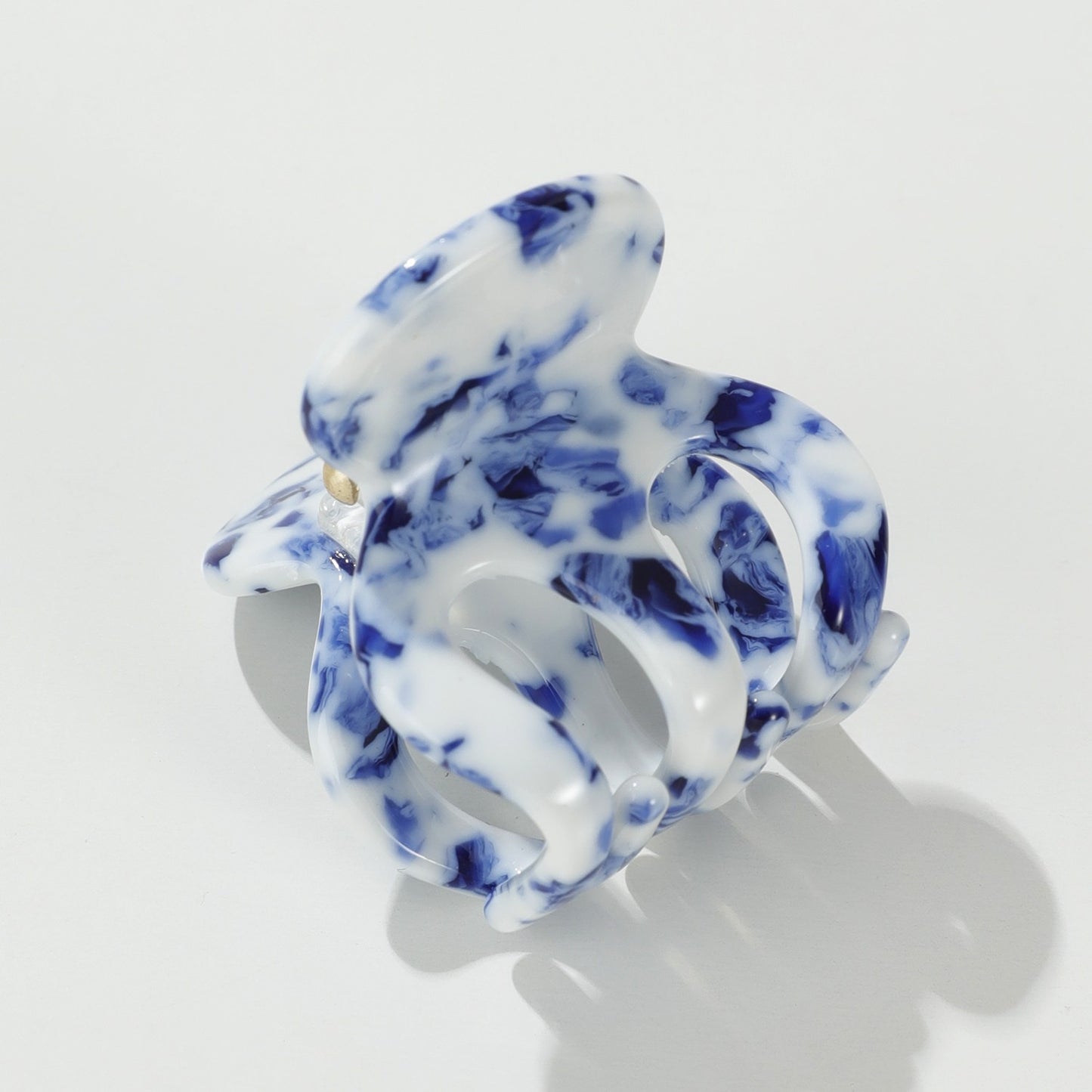 Coastal Blue Mini Claw Clip | Amber