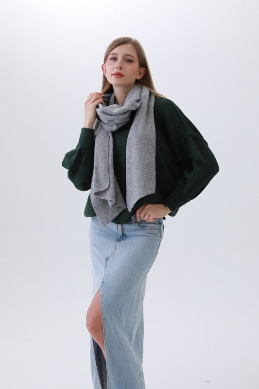 Winter Chill Ultra-Soft Solid Scarf | Gray