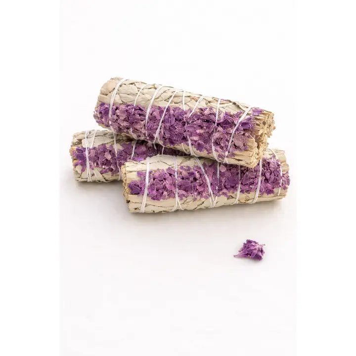 White Sage And Dried Lavender Smudge Sticks