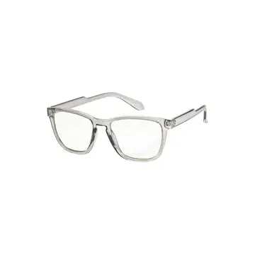 Square Keyhole Bridge Blue Light Glasses | Grey