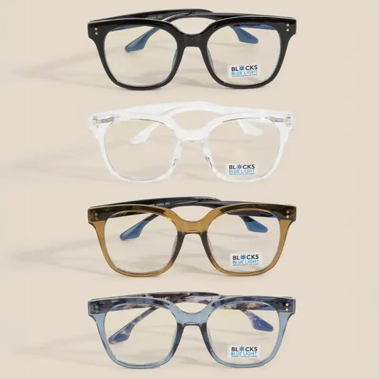 Gradient Frame Blue Light Filter Glasses | Black