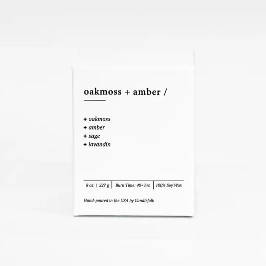 Oakmoss and Amber 8 Oz Soy Candle