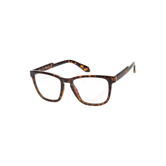 Square Keyhole Bridge Blue Light Glasses | Tortoise