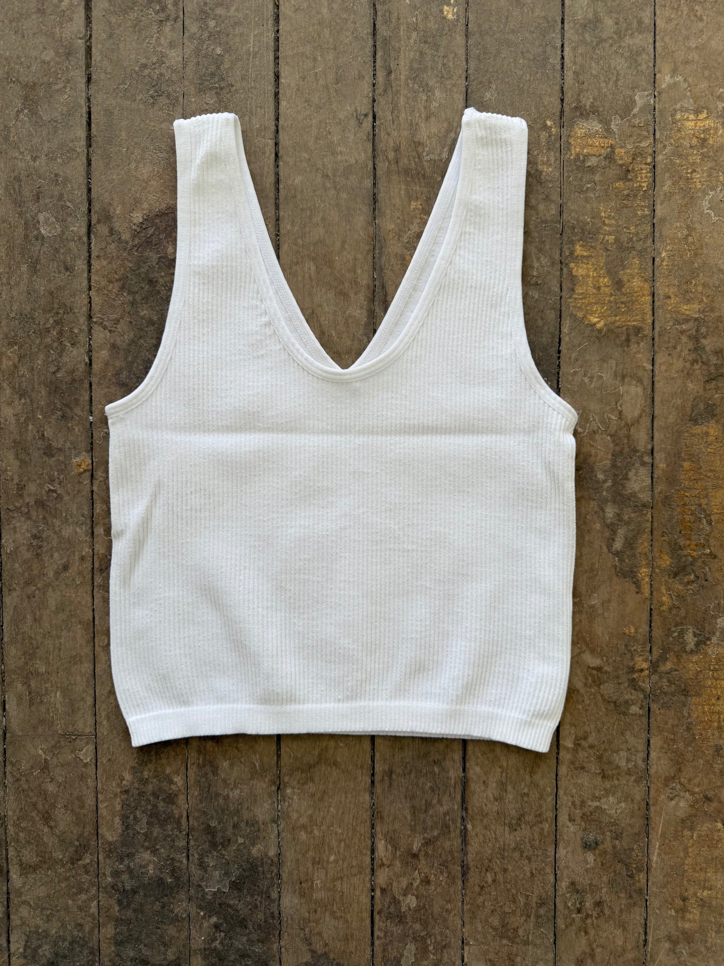 Active Basic Ribbed Brami | White