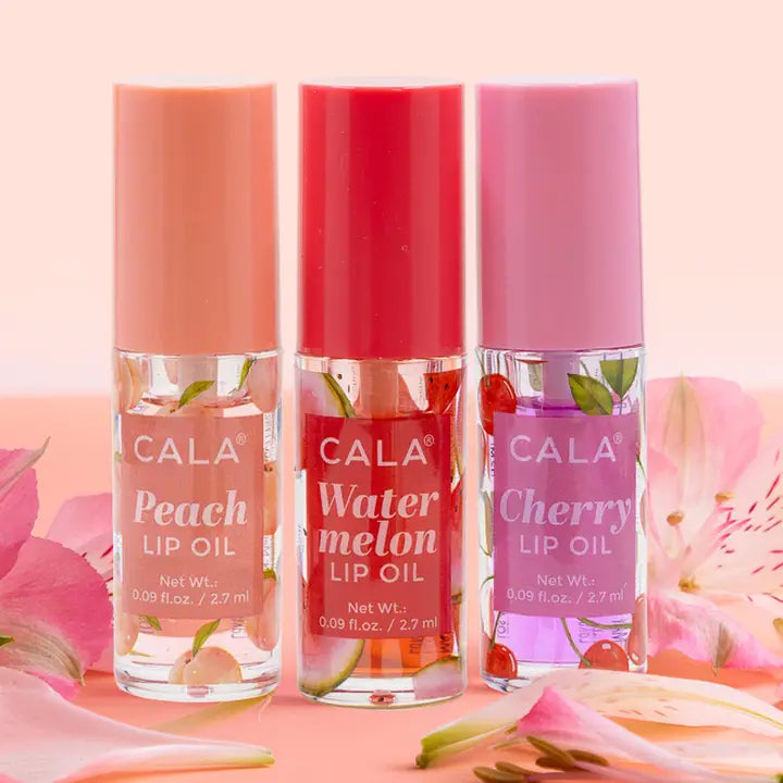 Cala Fruity Tinted Lip Oil Trio | Cherry | Watermelon | Peach
