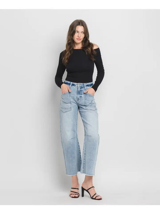 Good Luck Super High Rise Barrel Jeans