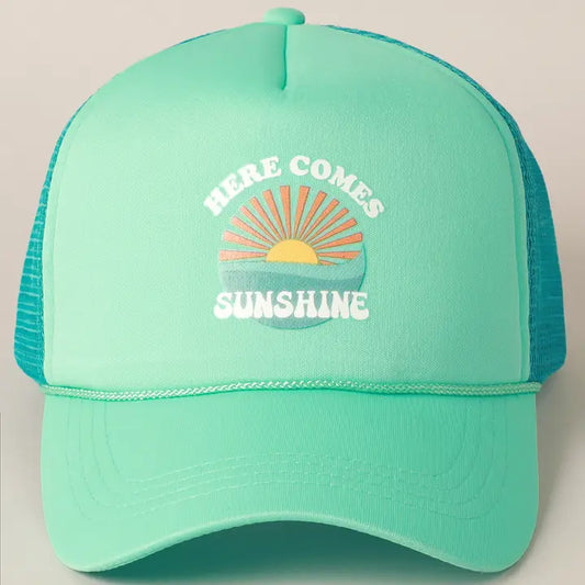 Sunshine Foam Trucker Hat | Turquois