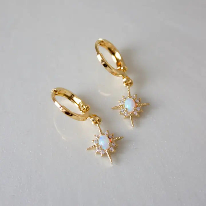 Opalite Star Huggies | Gold