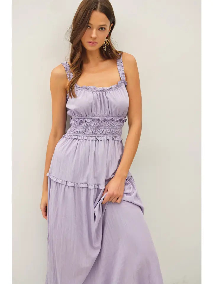 Crispy Cotton Ruffled Babydoll Dress | Iris