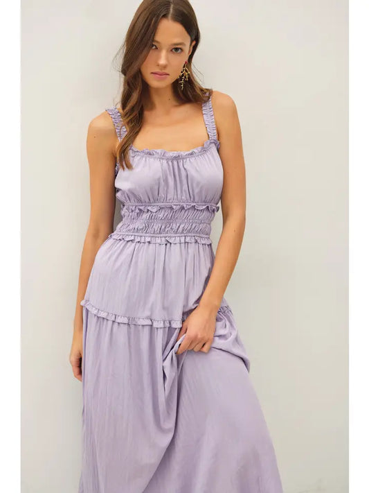 Crispy Cotton Ruffled Babydoll Dress | Iris
