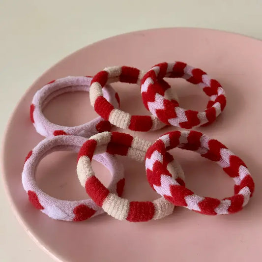 Valentine's Day Seamless Hair Ties