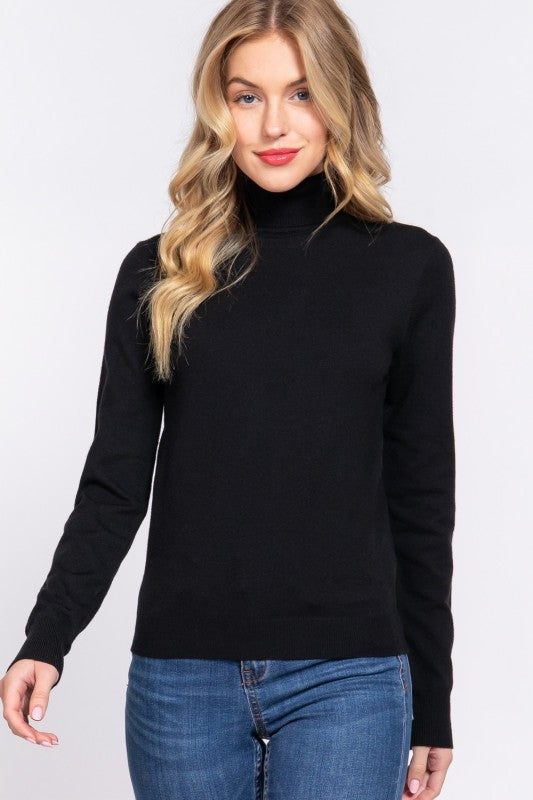 Twilight Turtle Neck Sweater | Black