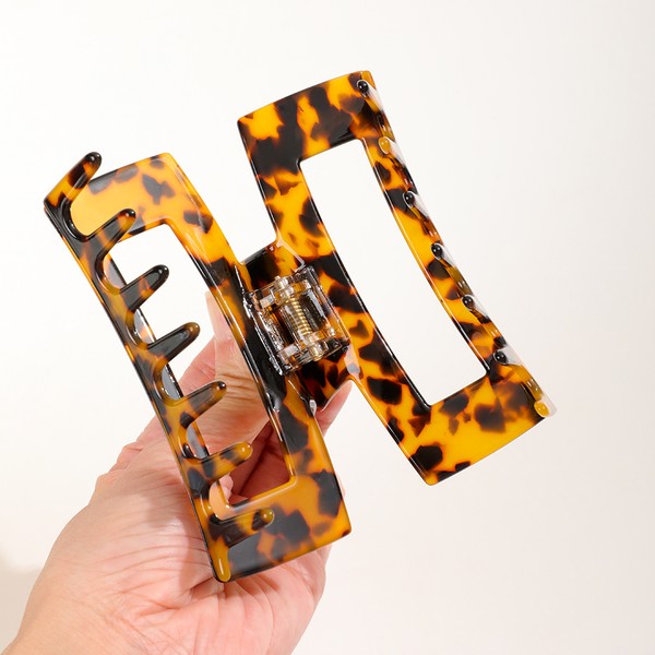 Luna Large Classic Rectangle Claw Clip | Tortoise