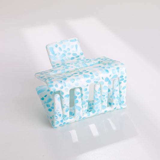 Pebble Cove Simone Small Square Eco-friendly Claw Clip | Blue