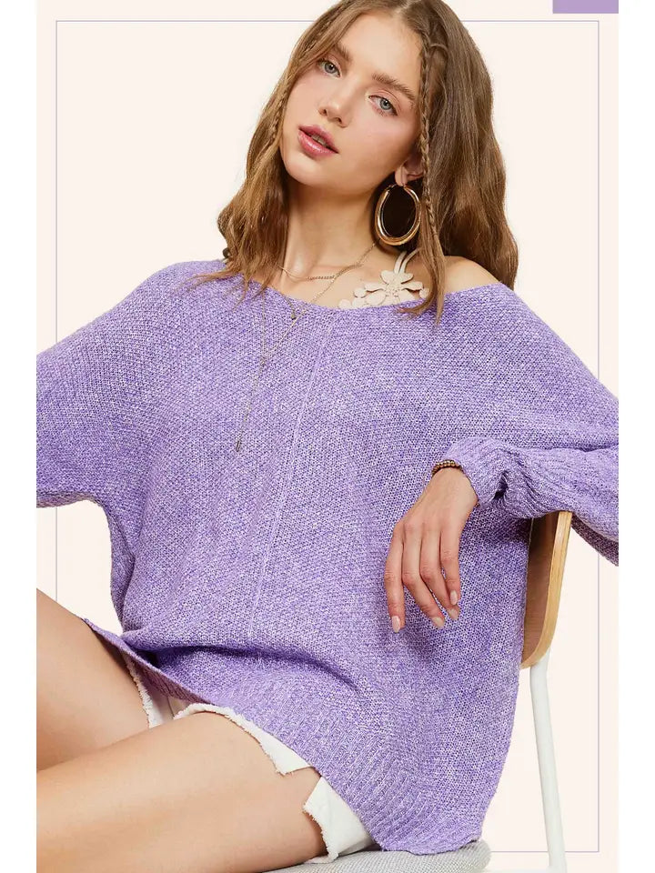 Soft Lightweight V-Neck Sweater Top | Taro