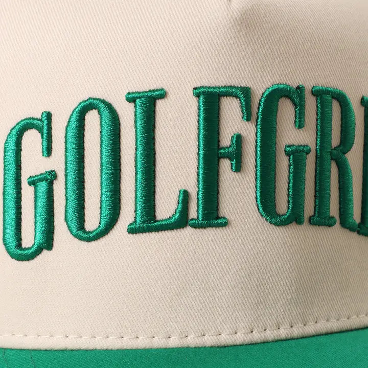 Golf Grl 3D Embroidered Rope Trucker Hat | Green