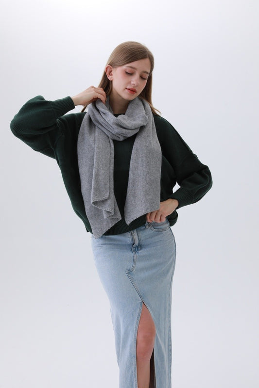 Winter Chill Ultra-Soft Solid Scarf | Gray