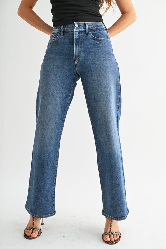 Adaline Loose Straight Jeans | Medium Wash