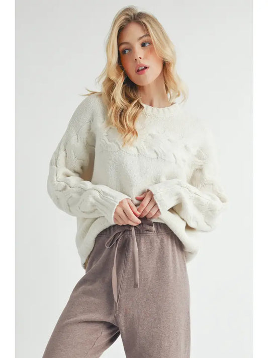 Elaine Sweater | White