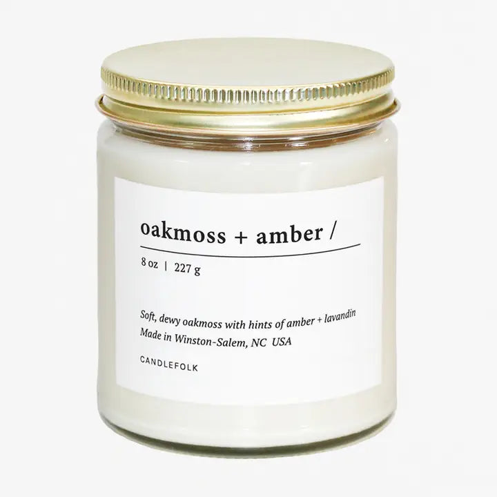 Oakmoss and Amber 8 Oz Soy Candle