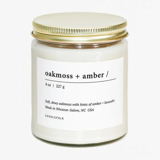 Oakmoss and Amber 8 Oz Soy Candle