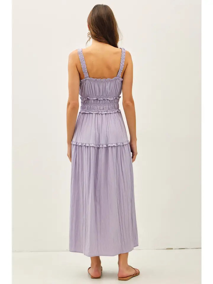 Crispy Cotton Ruffled Babydoll Dress | Iris