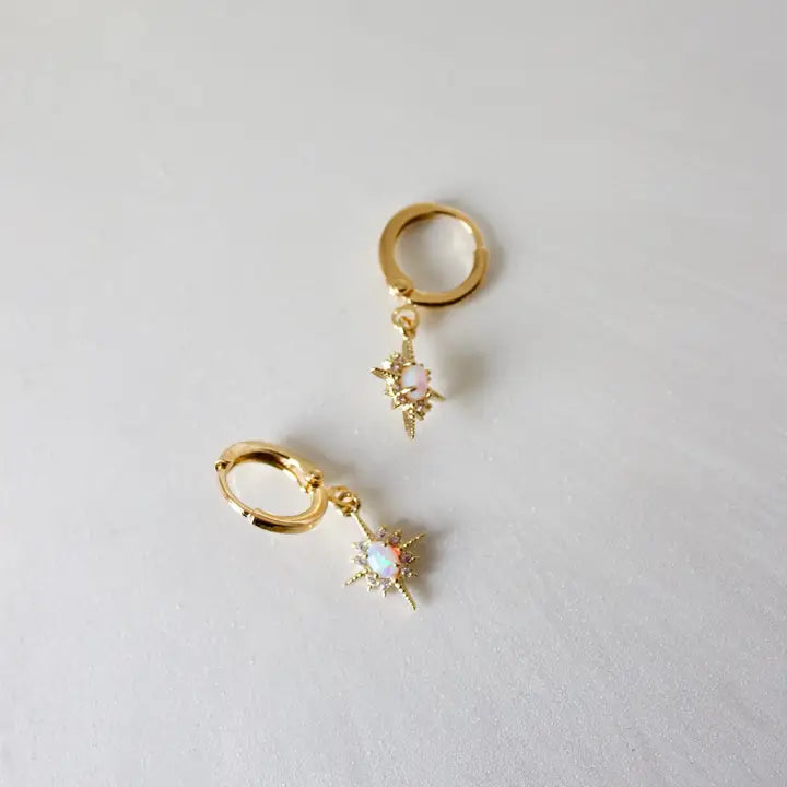 Opalite Star Huggies | Gold