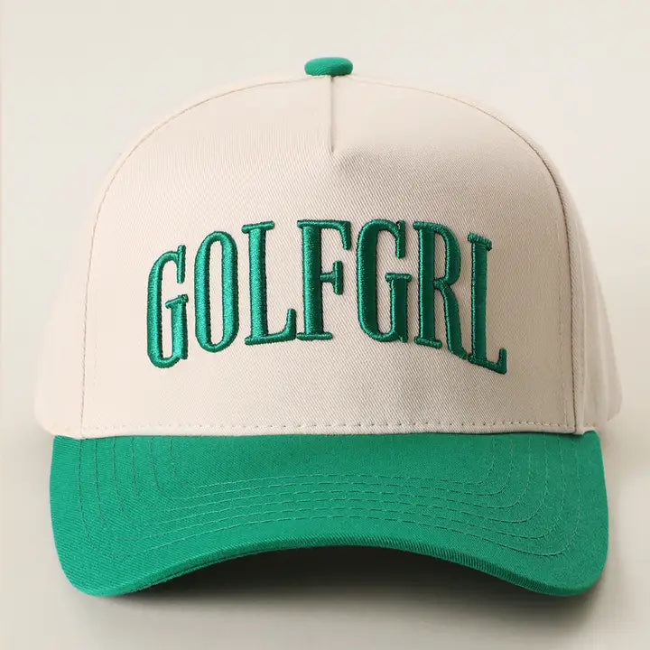 Golf Grl 3D Embroidered Rope Trucker Hat | Green