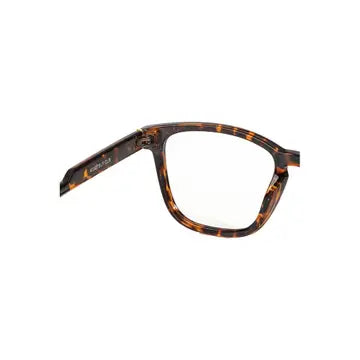 Square Keyhole Bridge Blue Light Glasses | Tortoise