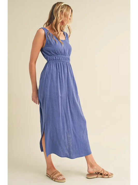 Darci Dress | Blue Billow
