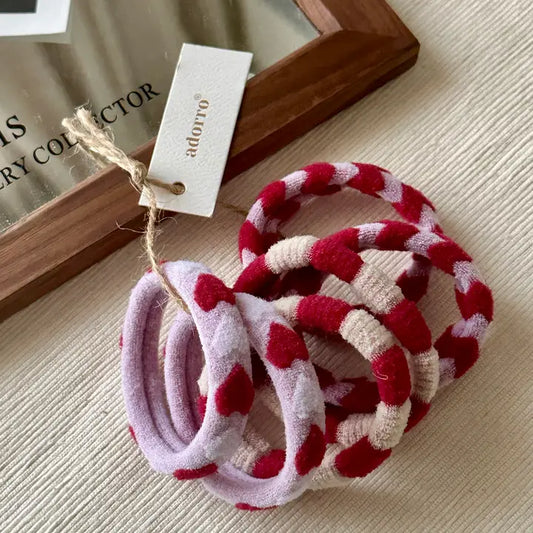 Valentine's Day Seamless Hair Ties