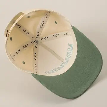 Mommin' Letter Embroidery Two-Tone Trucker Hat | Sage