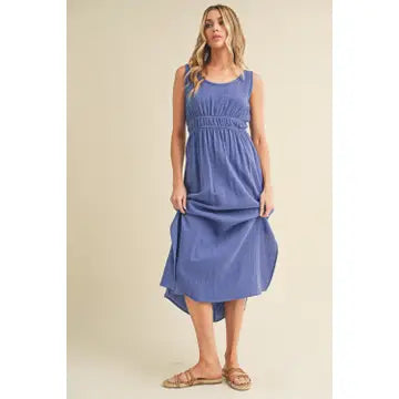 Darci Dress | Blue Billow