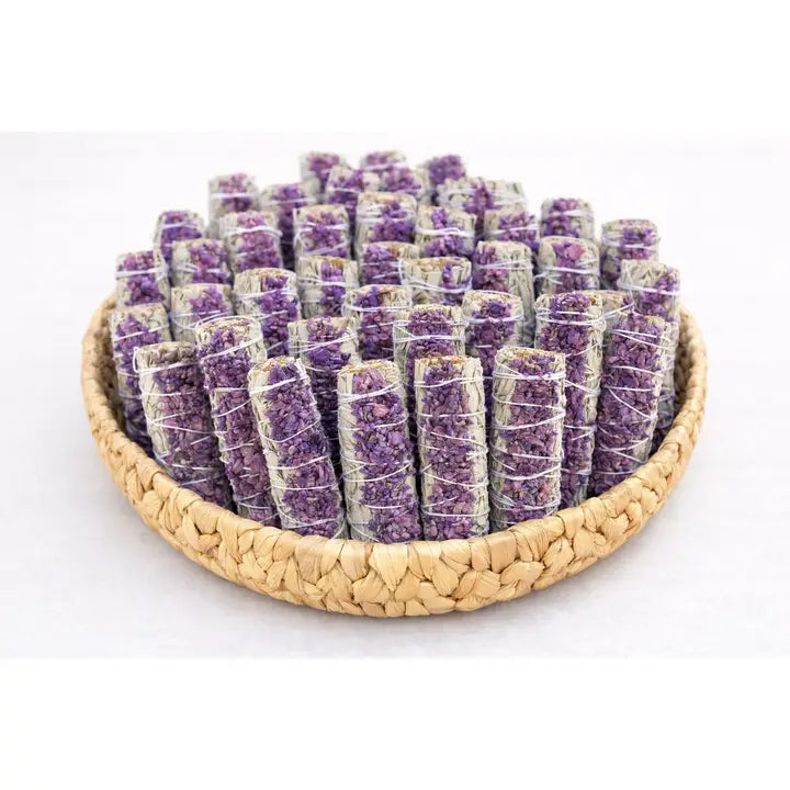 White Sage And Dried Lavender Smudge Sticks