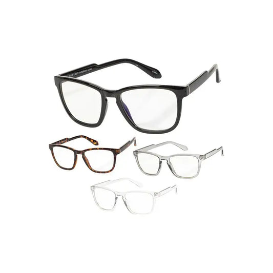 Square Keyhole Bridge Blue Light Glasses | Clear