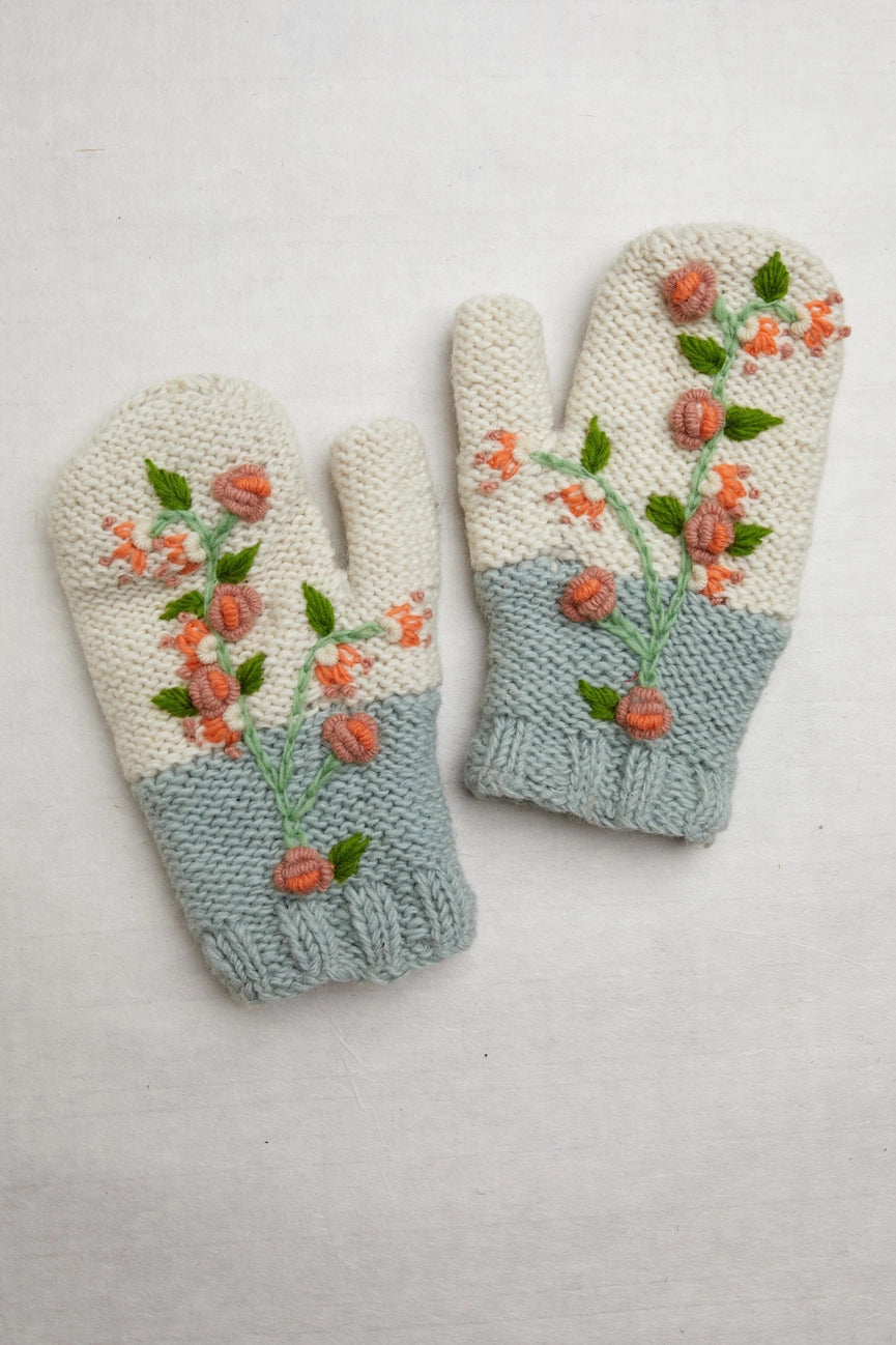 By Many Hands Flora Sage Mittens