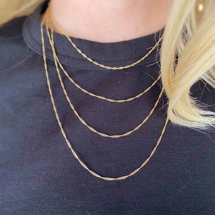18K Gold Filled Singapore Chain