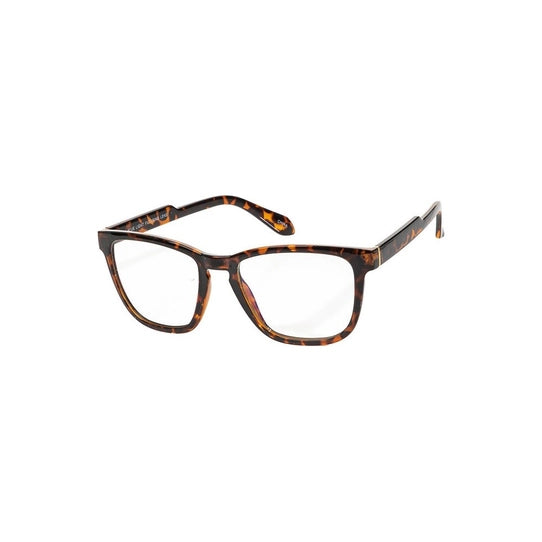 Square Keyhole Bridge Blue Light Glasses | Tortoise