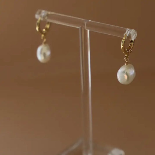 Pearl Huggie Ear Rings