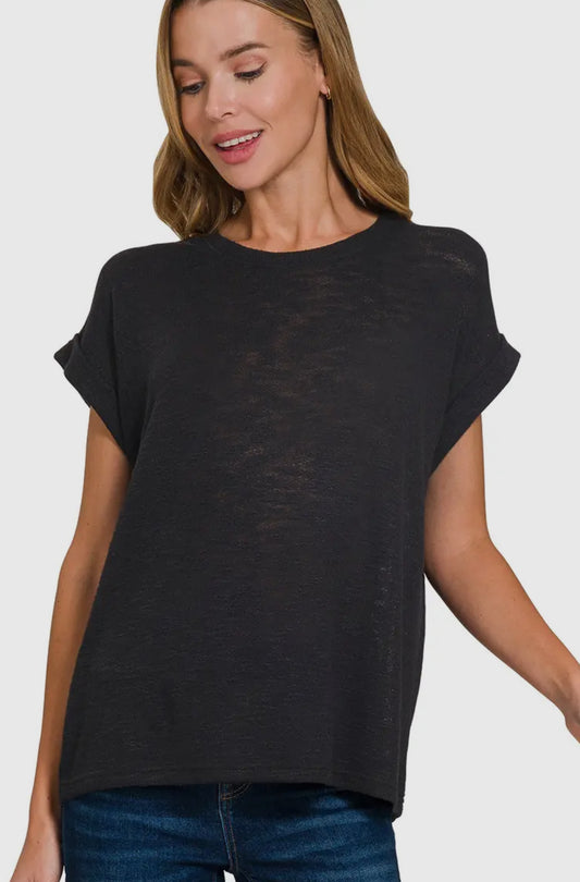 42 Pops Slub Tee | Black