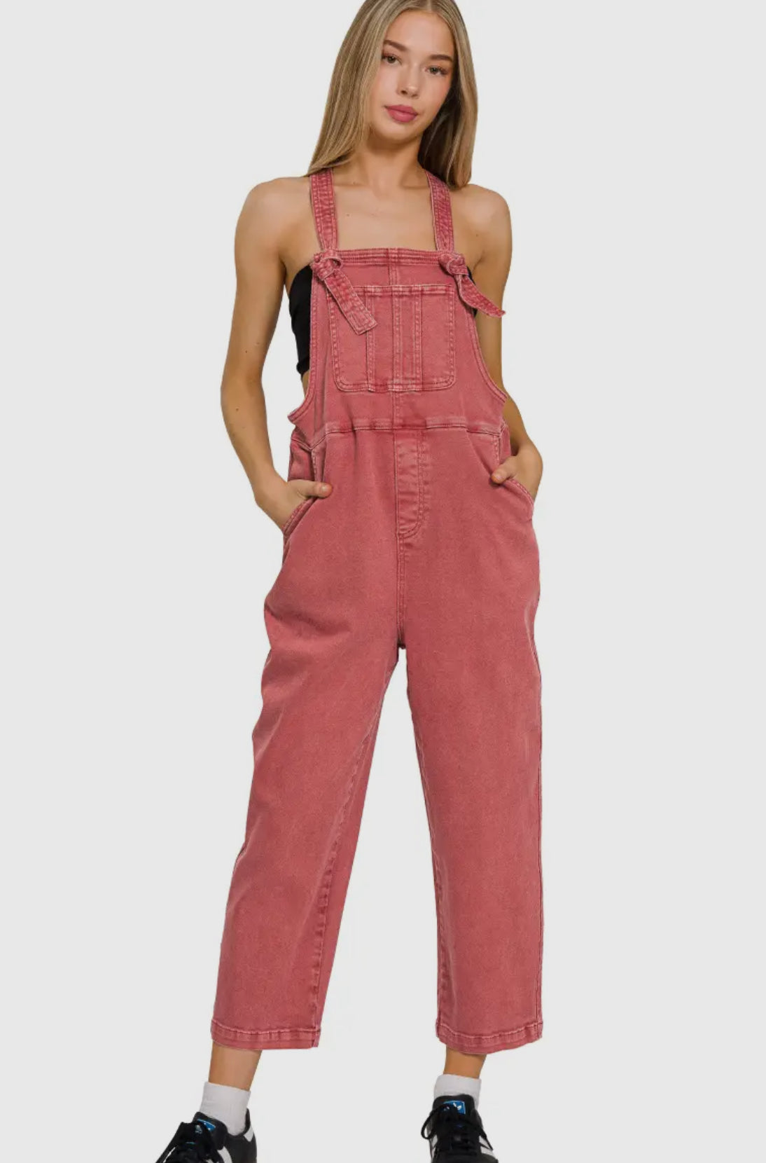 42 Pops Relaxed Fit Overalls | Red