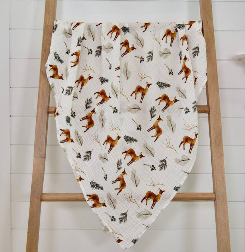 Oh Deer Baby Swaddle Blanket
