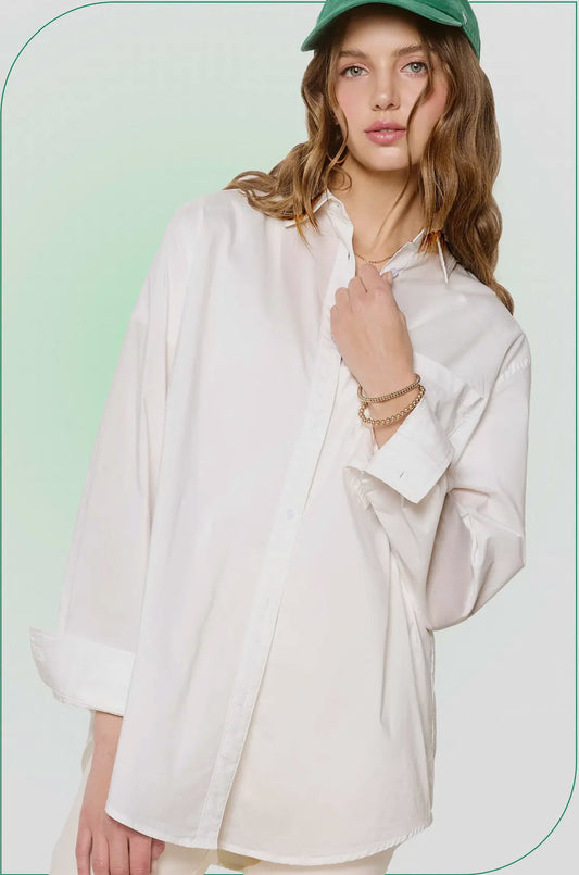 La Miel Casual Fit Button Down | White