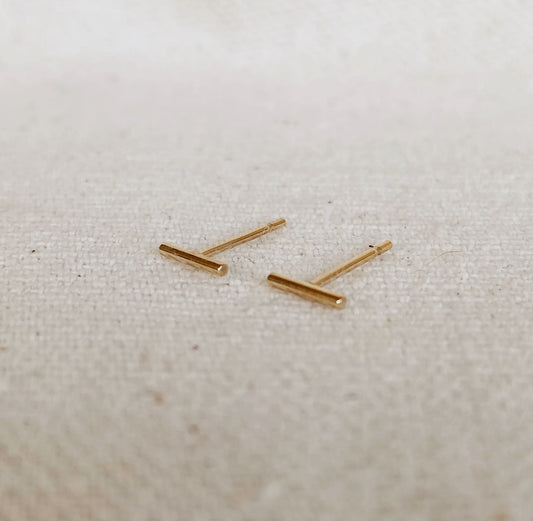 GoldFi Petite Bar Studs