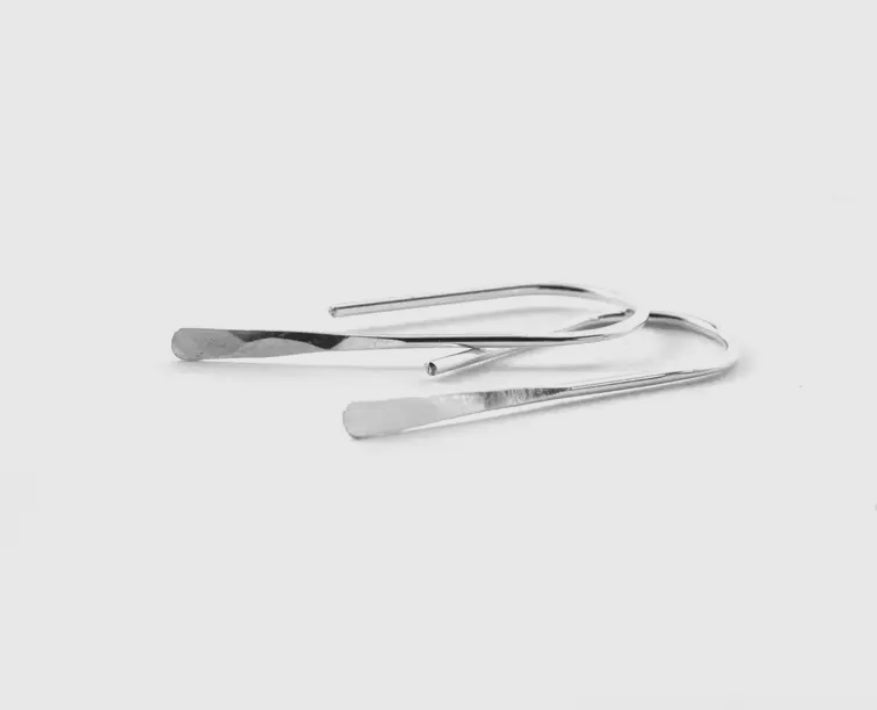 Design By Gam U Shaped Earrings | Silver