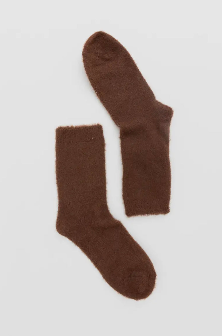 Leto Accessories Cozy Socks | Brown