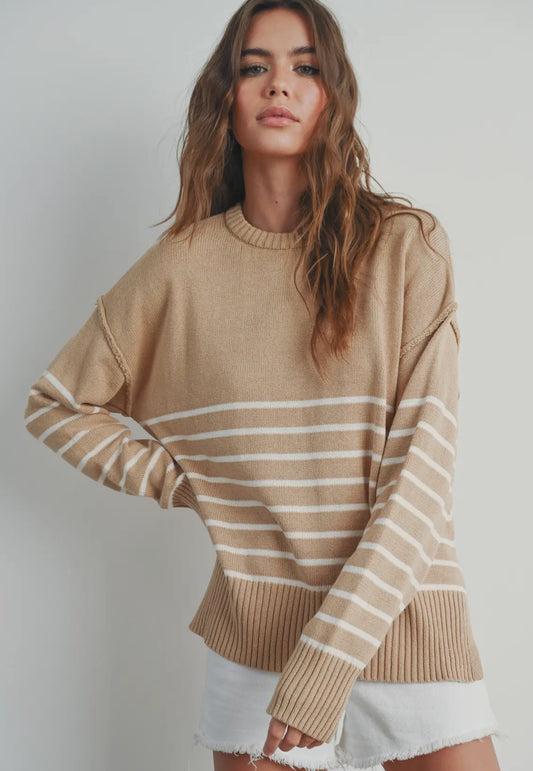 ButterMelon Drop Shoulder Knit Sweater