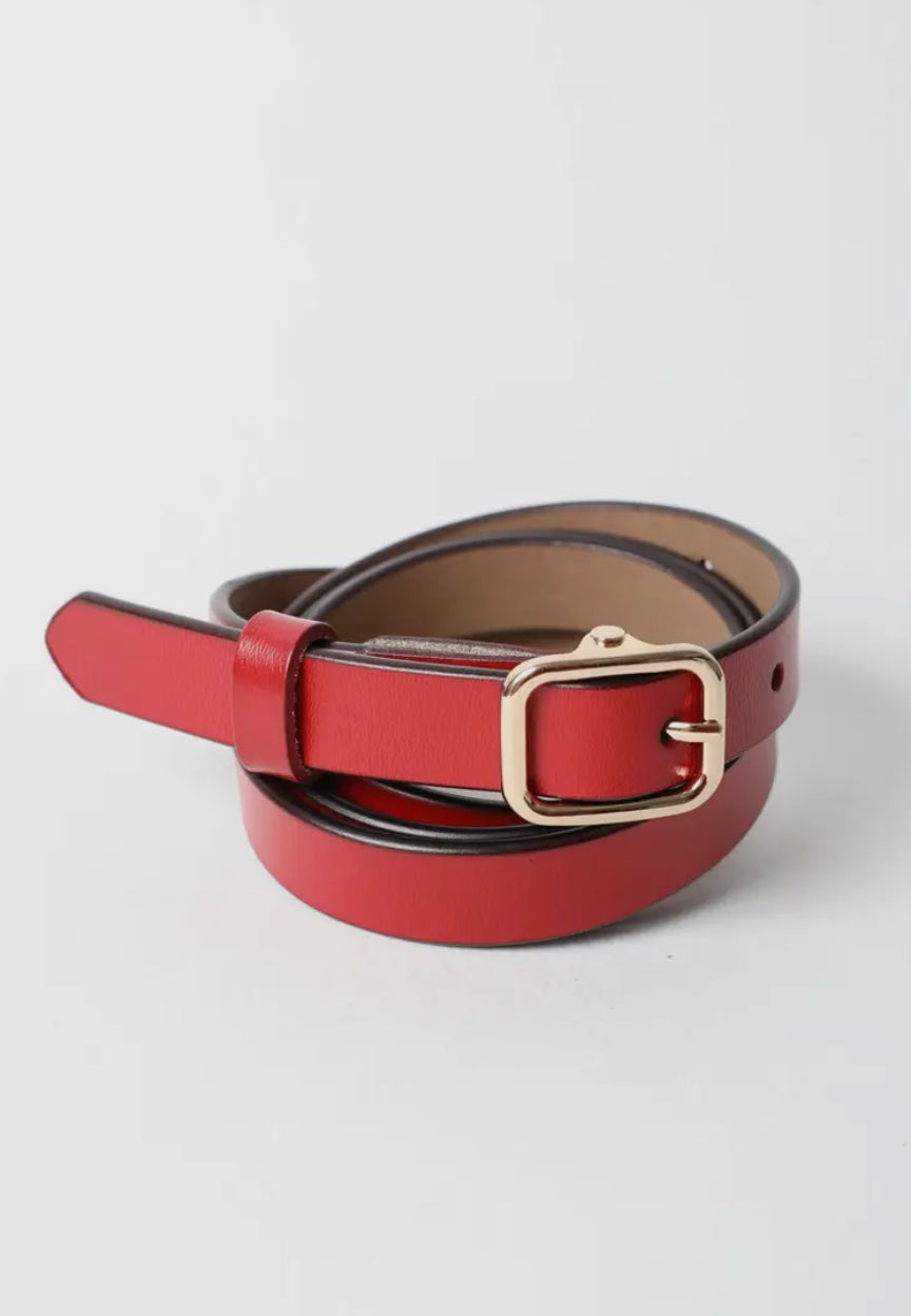 Genuine Leather Belt | Red